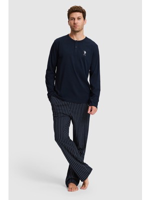 U.S. Polo Assn. Erkek Lacivert Pijama Takımı 50333264-VR033