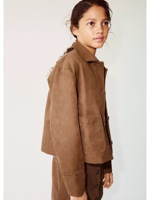MANGO Kids Süet görünümlü ceket