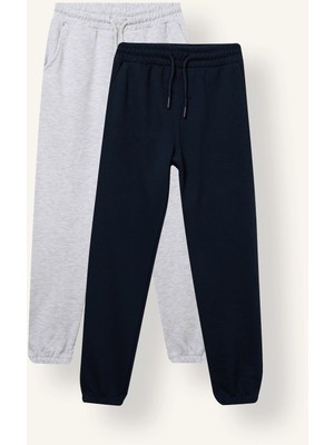 DeFacto Regular Fit Lastikli Paça 2'li Jogger Eşofman Altı Erkek Çocuk I0596A826AU