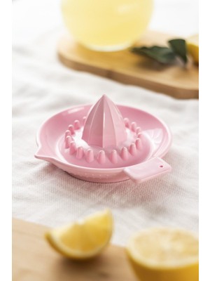 Akrilik Koyu Pembe Limon Sıkacağı Pratik Limon Sıkacağı