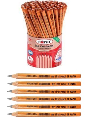 Fatih Ilk Kalemim Jumbo Üçgen Başlangıç Kalemi Natural 6 Adet