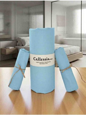 Collessia Home %100 Pamuk Poplin Çift Kişilik Fitted Lastikli Çarşaf Takımı - Çağla Yeşili