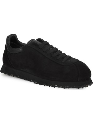 Libero Erkek Spor Ayakkabı L091.0826 Siyah Hakiki Süet Bağcıklı Ultra Hafif Tırtıklı Eva Taban Rahat Günlük Sneaker