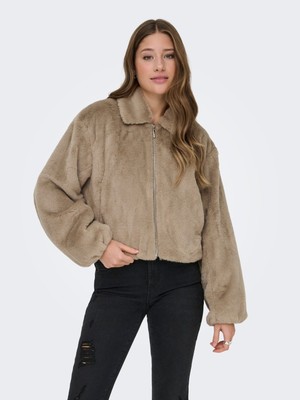 Only Onldana Faux Fur Jacket cc Otw Kadın Mont 15348987 Silver Mink