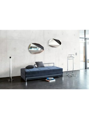 SCY Ovento Modern Metal Detaylı Puf Bench Ofis Lobi Koltuğu Kanepe