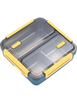 Maison Luré 950ML Tek Katlı 3 Bölmeli Çelik Sefer Tası Yemek Kutusu Yemek Kabı