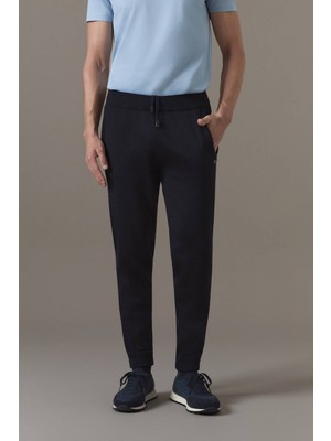 Merino Yün Lacivert Triko Pantolon