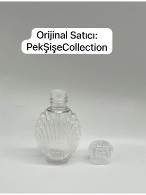 mayaartdesign (40 Adet) Mika Plastik Istiridye Boş Kolonya Şişesi 40CC (Tıpa+Kapak)