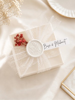Zarif Souvenirs Kişiye Özel Lotus Mum Hediyeliği | Mum Mühürlü Şeffaf Kutu | Söz, Nişan, Nikah ve Düğün Hediyeliği 10ADET