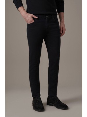 Kaşmir Karışım Kışlık Siyah Denim Pantolon