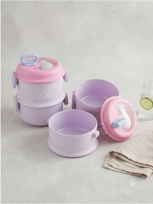Maison Luré 2 Katlı Plastik Lunch Box 660+700ML Yemek Taşıma Kutusu Yemek Kabı