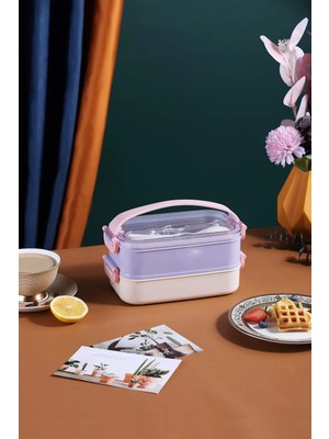 Maison Luré Yeni Nesil Sefer Tası Taşınabilir Yemek Kutusu Çelik FF462 Yemek Kabı