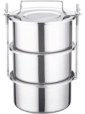 Maison Luré Krom Çelik 3 Lü Sefer Tası 16*8 cm Yemek Kabı