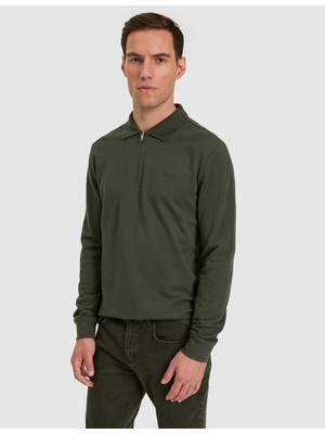 Pierre Cardin Koyu Yeşil Slim Fit Basic Sweatshirt 50334013 VR079