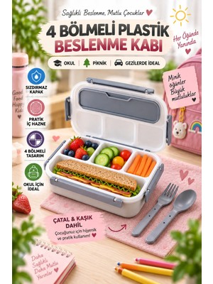 Maison Luré 4 Bölmeli Çocuk Beslenme Kabı Yemek Kabı