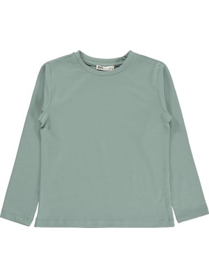 Civil Girls Civil Kız Çocuk Basic Sweatshirt | Likralı Süprem Uzun Kol | Okul Kreş ve Günlük Kullanım - Yeşil