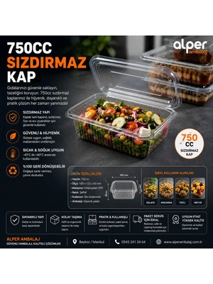 Maison Luré 750CC Sızdırmaz Kap 25'li Yemek Kabı