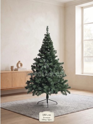 Parti Adresi Premium Yılbaşı Ağacı 180 cm 530 Dallı Metal Ayaklı Yoğun Görünümlü Çam Ağacı