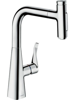 Hansgrohe Hg Metris Select M71 Tek Kollu Eviye Bataryası Çekilebilir El Duşu Ile Krom