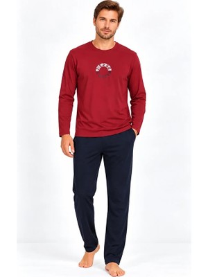 Pierre Cardin %100 Pamuk Uzun Kol Erkek Pijama Takım 6155