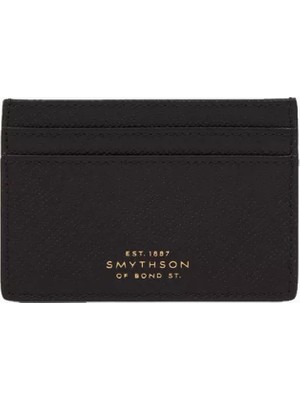 Smythson Leopard Panama 5 Bölmeli Timsah Desenli Deri Kartlık