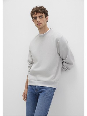 Mavi M0S10276-81582 Bisiklet Yaka Sweatshırt Açık Gri Erkek Sweatshirt