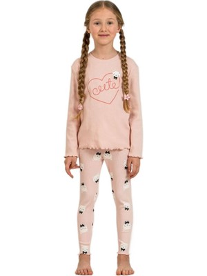 Rolypoly Kız Çocuk Somon Pijama Takımı 3900-3