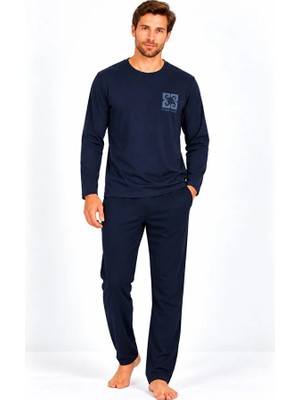 Pierre Cardin %100 Pamuk Uzun Kol Erkek Pijama Takım 6156