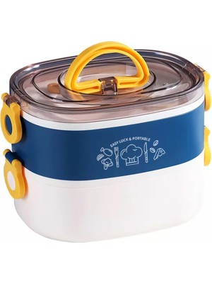 Maison Luré Üç Bölmeli 304 Paslanmaz Çelik Yemek Kutusu 1200ML Yemek Kabı