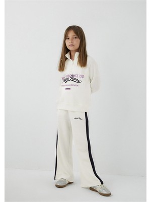 Mavi M7010060-70057 Mavi Jeans Baskılı Örme Pantolon Kırık B Kız Çocuk Eşofman Altı
