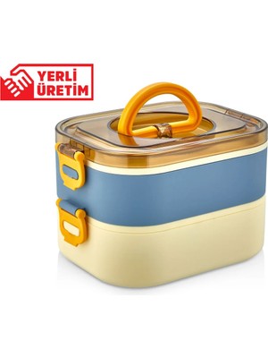 Maison Luré 1300 ml Paslanmaz Çelik Beslenme Kabı Yemek Kabı