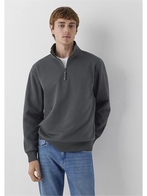 Mavi M0S10278-91268 Yarım Fermuarlı Sweatshırt Unexplored Erkek Sweatshirt