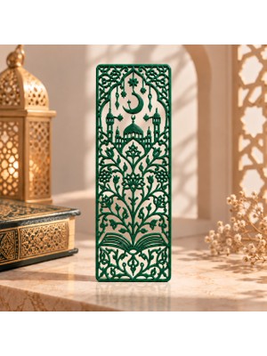 TATLI Cami ve Hilal Motifli Dekoratif Kitap Ayraç