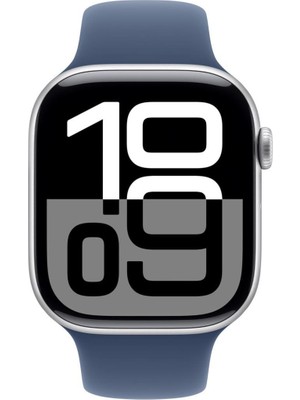 Apple Watch Series 10 Gps 42MM Gümüş Rengi Alüminyum Kasa ve Kot Rengi Spor Kordon Akıllı Saat - Teşhir