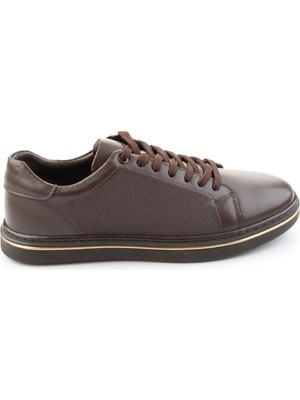 Bambi Kahve Napa Hakiki Deri Erkek Sneaker E01807203043