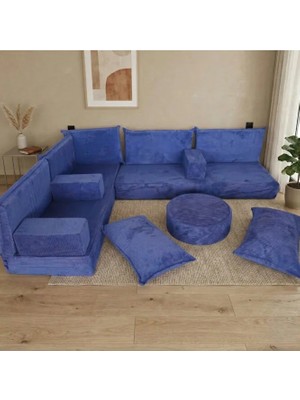 Feyza Decor Home Premium Fitilli Kadife Modüler Dinlenme Minderi L Set 13 Parça 20 cm