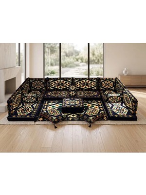 Feyza Decor Home Şark Köşesi Takımı Yörük Desenli