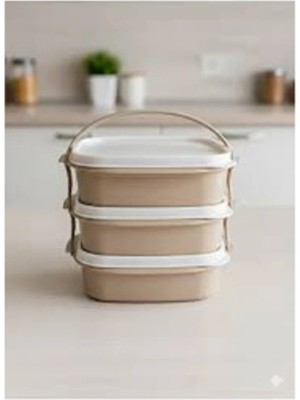 Maison Luré 3 Katlı Saplı Sefer Tası Kapaklı Yemek Saklama Kabı Seti Yemek Kabı