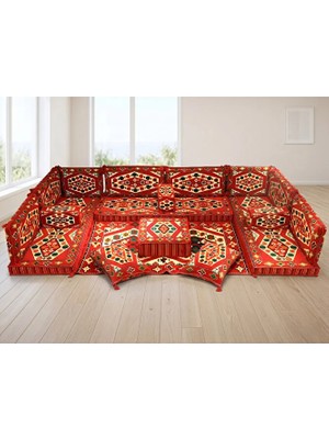 Feyza Decor Home Şark Köşesi Takımı Yörük Desenli