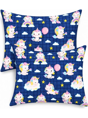 Maison Luré Ranforce Kapaklı 2'li Yastık Kılıfı Seti Unicorn