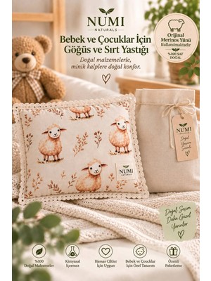 Maison Luré Nefes Yünü Kokusuz Merinos Kuzu Yünü Dolgulu Sırt Göğüs Yastığı Yastık