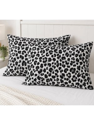 Maison Luré 2’li Yastık Kılıfı Seti Siyah Leopar 50X70