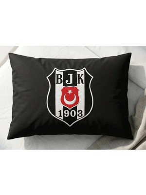 Maison Luré Siyah Beyaz Taraftar Yastık Kılıfı 50X70 cm 1 Adet