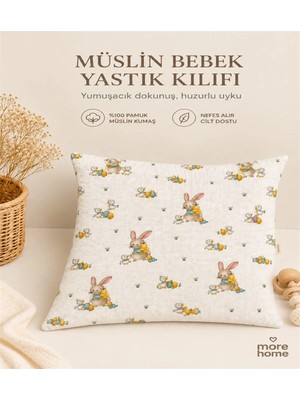 Maison Luré Müslin Bebek Yastık Kılıfı 35X45 Ördekli Tavşanlı
