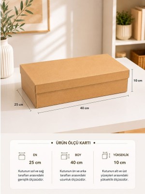 Parti Adresi Kraft Kutu Karton Hediye Kutusu 25X40X10 Cm