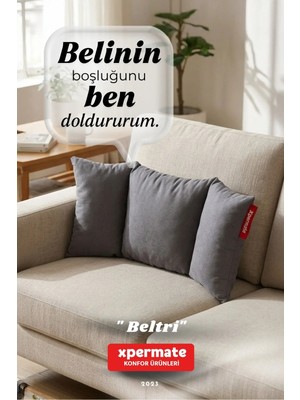 Maison Luré Üç Bölümlü Bel Sırt Destek Minderi Yıkanabilir Yastık