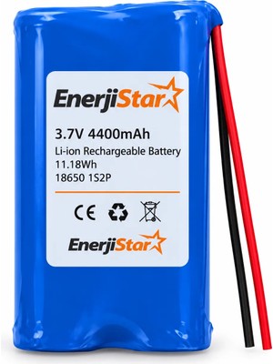 3.7V 4400MAH Li-Ion Pcbli 2X18650 Şarjlı Pil