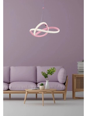 Lambadar Sonsuzluk Model Tekli Sarkıt LED Beyaz Işık Ultra Power LED Avize Salon Mutfak Oda Hol Ledli Avize