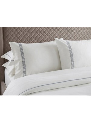 Maison Luré Valeron Seri Nakışlı Pamuk Saten Yastık Kılıfı 2 Adet