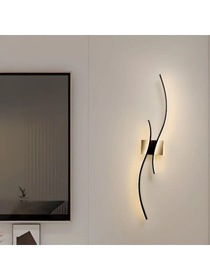 Lambadar Kıvrım Kıvrım Model LED Beyaz Işık Ultra Power LED Avize Salon Hol Yatak Odası Ledli Aplik Avize